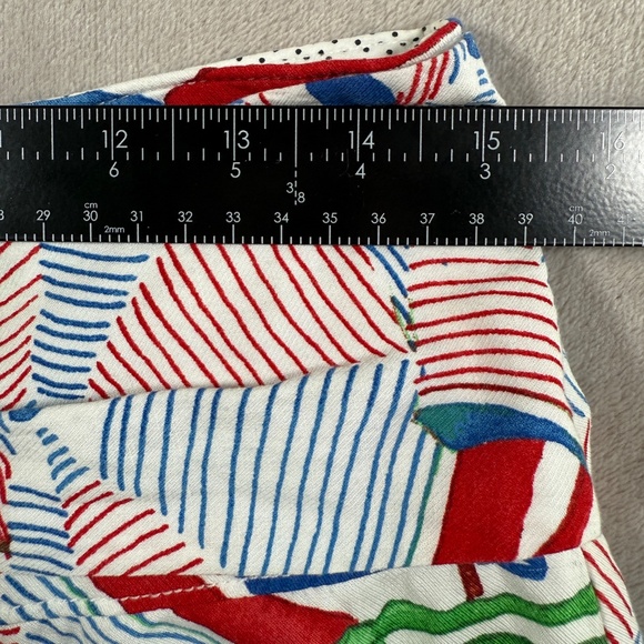 Conversations Anthropologie Skirt Womens 6 Umbrella Print Buttoned Linen Blend - Picture 10 of 13